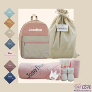 Rugtas Wild Rose Kraamcadeau met naam