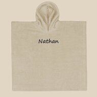 Babyponcho Cream met naam