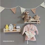 Badjas Soft Pink met knuffeldoekje met naam