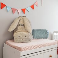 Rugtas Babycadeauset Kidzroom Rugzak Comfort Friends Beige met naam afbeelding