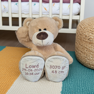 Knuffel 45 cm met geboortegegevens afbeelding