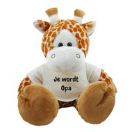 Funnies Knuffel Giraf 45 Cm Je Wordt Opa Bedrukt funnies kopen in de aanbieding