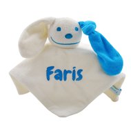 Funnies Knuffeldoekje Turquoise Met Naam funnies kopen in de aanbieding