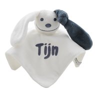 Funnies Knuffeldoekje Grijs Met Naam funnies kopen in de aanbieding