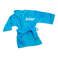 Funnies Badjasje Turquoise Velours Met Naam funnies kopen in de aanbieding