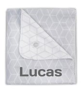 Jollein Dekentje 75X100 Graphic Grey Met Naam jollein kopen in de aanbieding