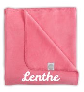 Jollein Dekentje 75X100 Coral Pink Met Naam jollein kopen in de aanbieding