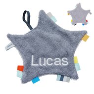 Funnies Speendoekje Ster Grijs Met Naam funnies kopen in de aanbieding