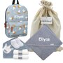Rugtas Nijntje Miffy Little Explorer grey met naam