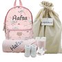 Rugtas Kidzroom mini pink met naam