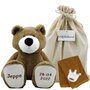 Knuffel Beer Vic Brown met naam en datum
