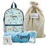 Rugtas Kidzroom mini blue met naam