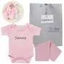 Rompertje babyroze met naam