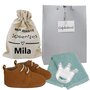 Babyslofjes Baby Dutch Veterschoentjes Cognac