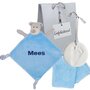 Knuffeldoekje beertje blauw met naam