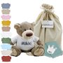 Knuffel Bear Bella met naam op shirtje