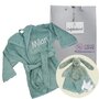 Badjasje stonegreen met naam