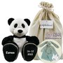 Knuffel Beer Panda met naam en datum