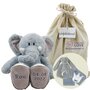 Knuffel Olifant Luka met naam en datum