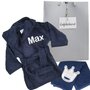 Badjasje navy blue met naam