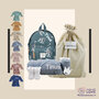 Rugtas Grey Kraamcadeau met naam