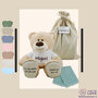 Knuffel Beer Boris Kraamcadeau met geboortegegevens