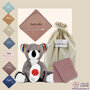 Knuffel Heartbeat Small Coco Koala kraamcadeau badcape met naam