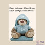 Knuffel Beer Bella met badcape Kraamcadeau met naam