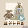 Houten naamtreintje Kraamcadeau Knuffel Bear Bella
