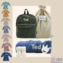 Rugtas Babycadeauset Forest met naam