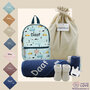 Rugtas Mini Blue Kraamcadeau met naam